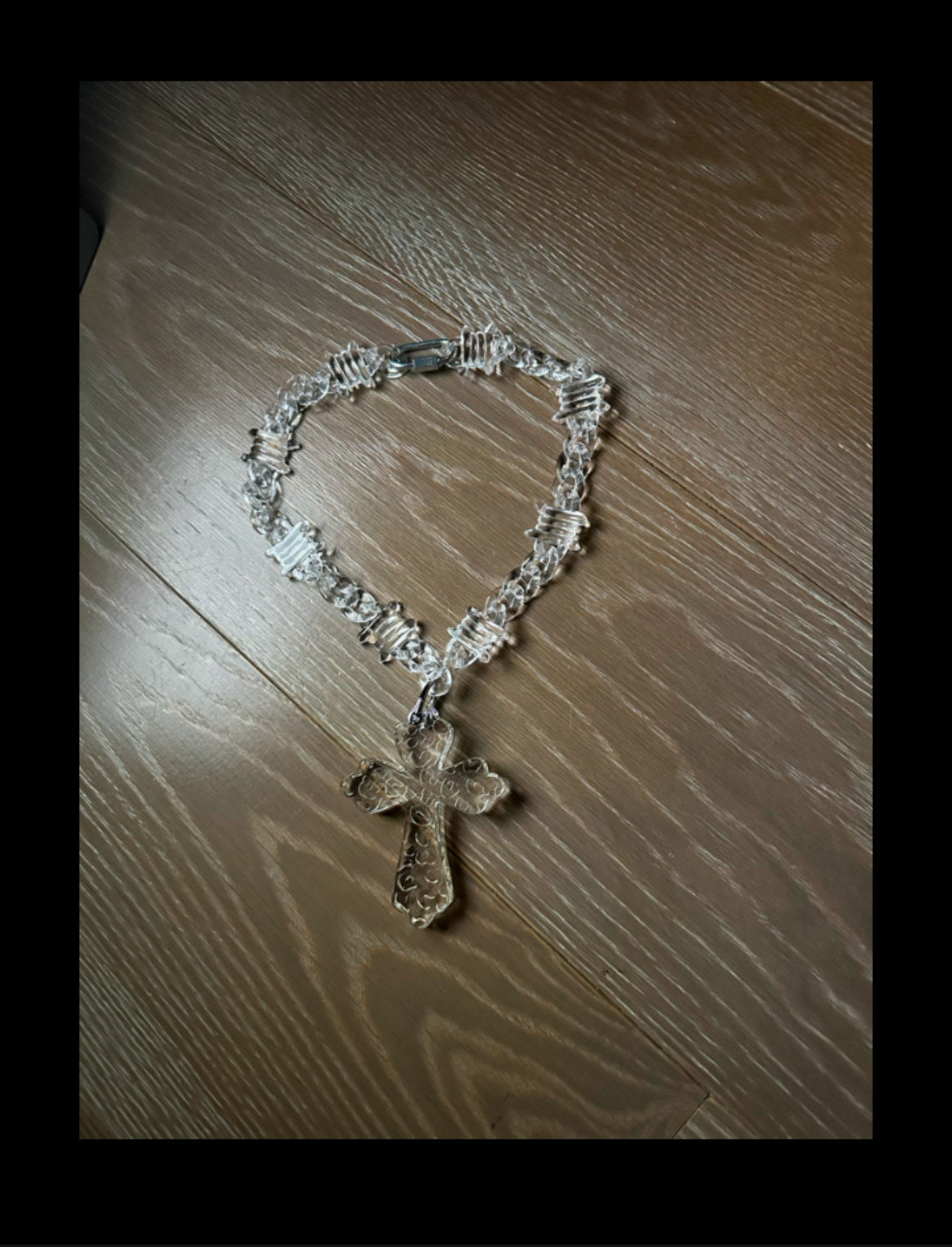 Barbed Cross Link Necklace